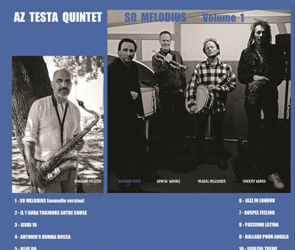 Liste des titres-Cover back -So Melodius-AZ Testa Quintet